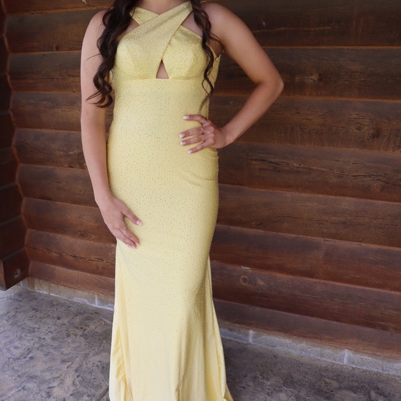 Sherri Hill Sparkling Sunshine Gown - Picture 9 of 9